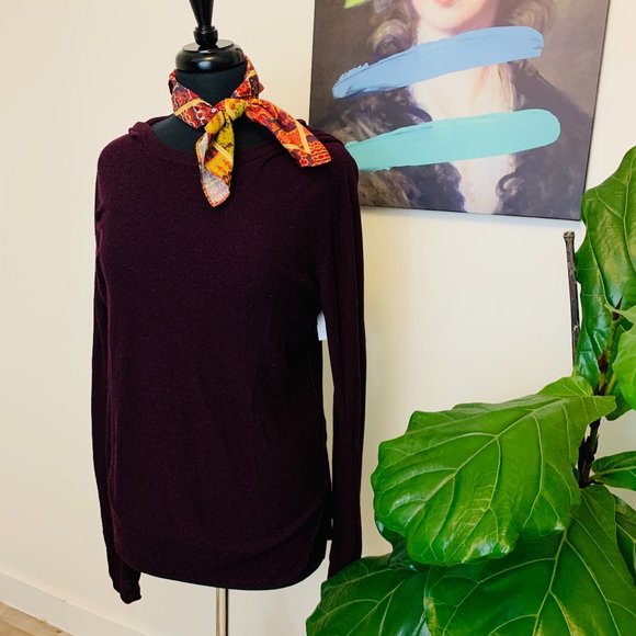 ♻️🌺Wildred Free | Purple Knit Hooded Sweater